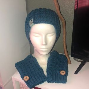 2pcs BEANIE & FINGERLESS GLOVES